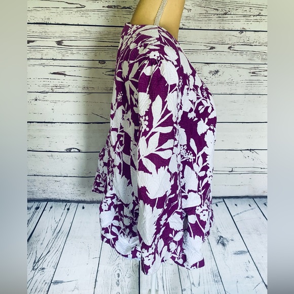 Women’s Size 22W Jacket Chadwick’s Floral Button Down Silky Liner Soft Textured - Picture 5 of 11